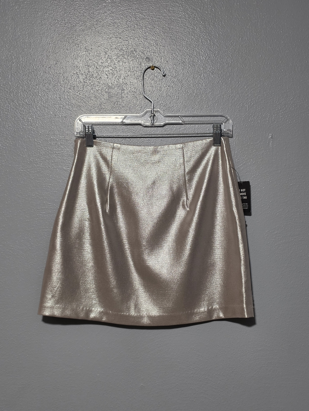 EXPRESS Skirt Womens Size 4 Silver Embellished Mini Glam Party Y2K NWT - Picture 5 of 7